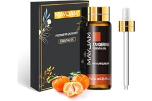 MAYJAM Olio Essenziale Di Mandarino 10ml, Olio Di Mandarino Per Diffusore, Umidificatore, Fai Da Te, Casa, Guardaroba