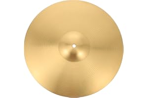ERINGOGO 16 Zoll Crash- Becken für Schlagzeug Trommelbecken Cymbal Hutbecken aus Messing Glockenbecken für Anfänger Schlaginstrument