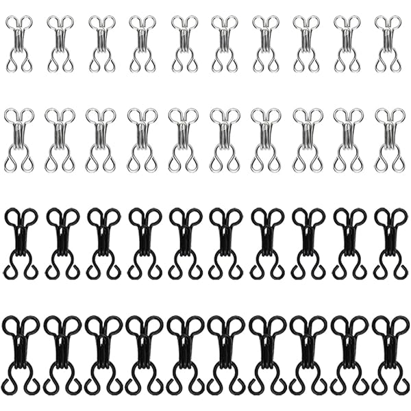 APTTEK 100 Set Gancio da Cucito e Chiusura a Occhiello 11,5-17mm Ganci Grandi e Chiusura a Occhiello per Reggiseni Abbigliamento Pantaloni Gonna Cucito Fai da Te-11.5mm-Argento
