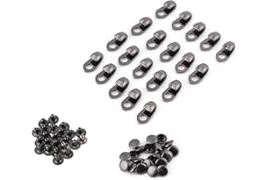 AKOZON 20 Punta del Gancio Laccio delle Scarpe con Rivetti Pezzi/Set Accessori Merletto della Barca per la Riparazione Campo Escursione Arrampicata