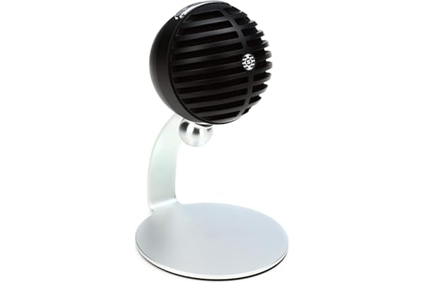 Shure Mv5C Home Office Microphone, Conférences Microphone pour Mac & Pc, Conception Durable et Portable, Configuration Rapide et Facile, Fonctionne avec Team, Zoom et Autres - Black (Mv5C-USB)
