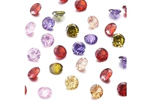 Cheriswelry Crystal Clear Cubic Zirconia Cabochon Mixed Colors CZ Stones Faceted Diamond Rhinestone for DIY Jewellery Crafts Making Accessories