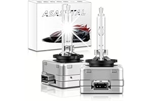Asasytal D3S Lampadine Allo Xeno per Fari HID, 35W 12V Bianco Diamante 6000K Bi HID Xenarc Kit di Retrofit per Fari Aggiornamento per Lampadine Allo Xeno Originali/LED, 1 Paio