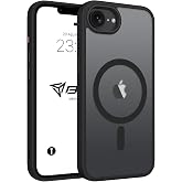 Case for iPhone from Babylon Camera Protected Matte Transparent Color Case with Magsafe Wireless Charging Feature (iPhone 16E Black)