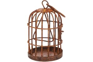 Toyvian Oiseau Cage Vieilli Décoration Vintage pour Maison De Poupée Et Jardin Accessoire De