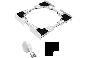 NIUXX Staffa di montaggio intermedia universale, staffa di collegamento per lavatrici e asciugatrici, Dotata di fascette in nylon e cinghie a cricchetto (Supporto per Impilamento Sottile)