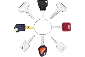 DHEISHA 8PCS Ignition Starter Key Set S450 D250 K250 787 5P8500 14607 H800 459A Compatible with JCB CAT Excavators Agricultural, Diggers Dumper, Roller, Forklift, Backhoe Tractor Etc