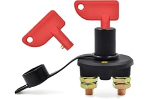 NATEE Coupe-Batterie pour Voiture, 12 / 24V, 500A max Isolateur Interrupteur Automobile Urgence Interrupteur pour Voiture, Coupe Circuit Batterie Camion, Bateau, Véhicules