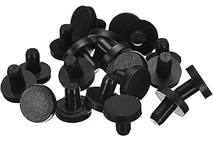 QUARKZMAN 20 Pièces Bouchon en Caoutchouc Noir, J5 Cache Trou Bouchon Étanches pour 5mm / 0.2" de Trou