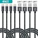 Produktbild Lightning Kabel, Edota® iPhone Kabel [4 Pack] 3M Lang Nylon iPhone Ladekabel USB Datenkabel für Apple iPhone 7 / 7 Plus / 6S / 6S Plus / 6 / 6 Plus / SE / 5s / 5c / 5 / iPad Pro / Air / Mini / iPod Nano 7