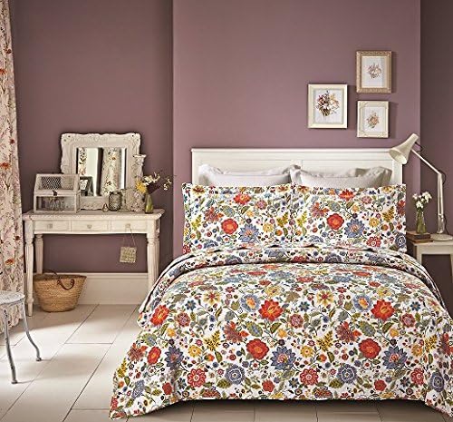 3 Piece Quilted Flowers Embroidered Patchwork Bedspread Throw Set Comforter Pillow Case Double King Size Bed