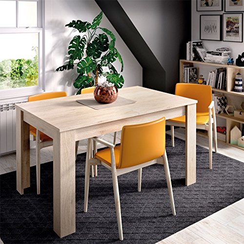 LIQUIDATODO ® - Mesa extensible de 140x90 cm moderna y barata ext a 190 cm en color natural