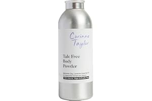 Corinne Taylor Organic Body Powder - Talcum Powder 100% Natural Talc Free, Chamomile & Lavender for Intimate Comfort, Anti Chafing, Sweat Absorbent, Travel Essentials & Paraben Free 85g