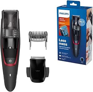 Philips Beard &amp; Stubble Trimmer for Men, Series 7000, 20 Length Settings with Integrated Vacuum System for Less Mess, Self-Sharpening Metal Blades, UK 3-Pin Plug- BT7500/13