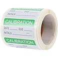 iplusmile 300pcs Self Laminating Calibration Labels Label Date Due Adhesive White Write on Calibration Stickers