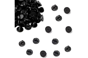SIQIAN 30 Pcs Pin Backs, Rubber Lapel Pin Badge Locking Backs for Badges for Replacement Uniform Locking Tack Pins for Lapel Pins Jewelry Making Hat