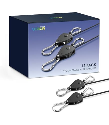 12 Pack Rope Clip Hanger 1/8 Inch 8 FT Adjustable Martinique 12 Pack Rope Clip Hanger 1/8 Inch 8 FT Adjustable Martinique