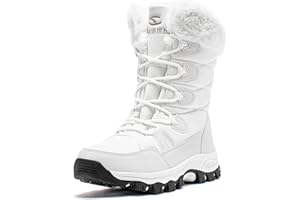 CLYCTIP Warm Gefüttert Winterschuhe Damen Schneestiefel Wasserdicht Outdoor Trekking Wanderschuhe Gr. 37-42