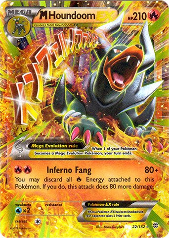 Pokemon Mega Houndoom Ex (22/162) Xy Brea Kthrough Holo