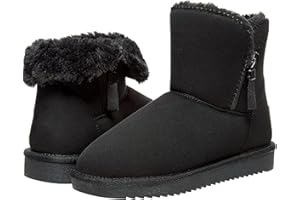 Ambayz Damen Schneestiefel Winterstiefel Stiefeletten Schlupfstiefel Schuhe Winterschuhe Gefütterte Warm Stiefel