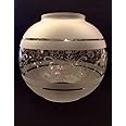 Oil lamp Globe Etched Replacement Glass Sphere Acid Electric