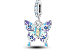 NARMO Charms per Pandora Bracciali 925 Sterling Silver Heart Charms per Bracciali Farfalla Charm Originale per le Donne Braccialetto Argento Charms