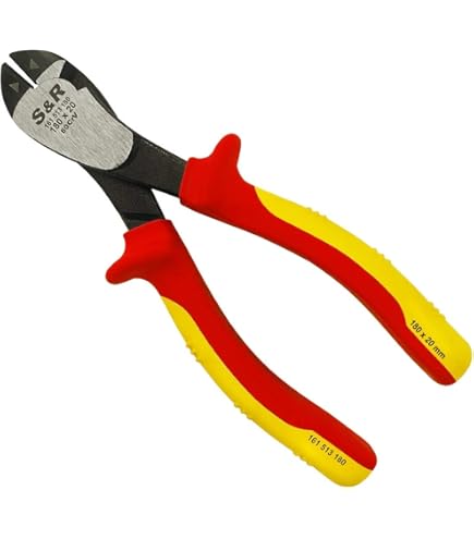 S&R Pince D'Électricien Isolée VDE 1000V - Pince Coupante Diagonale