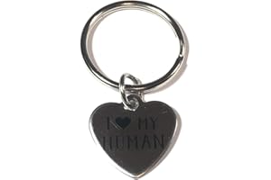 FizzyButton Gifts Dog Cat Collar or Lead Charm, I Love My Human