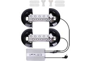 MOGOULUA 2 In 1 Mist Maker 14L/H 20 Heads Fogger Maker with 720W Waterproof Power Supply 2 pairs of Buoy Heavy Ultrasonic Fogger Garden Mist Air Humidifier for Halloween Christmas Wedding Party Pond