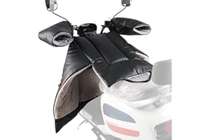 FINEVERNEK Couvre Jambe Scooter, Protection Tablier Couvre Jambe Scooter avec Gants de Guidon, Tablier Scooter Epais Universel Imperméable, Housse de Jambe de Scooter avec Manchon de Guidon(PU)