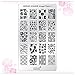 KONAD / NAILFUN Stamping Kit incl. 1 Double Edge Stamp Set, 1 Stamping Plate and 2 Special Polishes