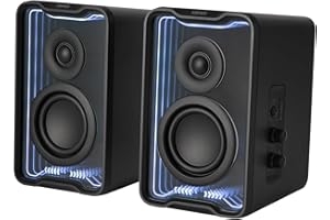 Edifier QR30 - Altavoz de Escritorio Activo con Bluetooth V5.4, Efectos Luminosos dinámicos - 30 vatios RMS - Negro
