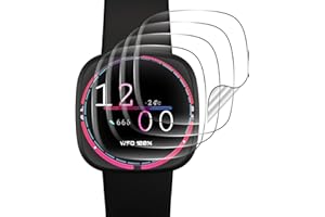 wsiiroon für Panzerglas für Fitbit Versa 3/Fitbit Versa 4/Fitbit Sense 2/Fitbit Sense Schutzfolie, 4 Stück Displayschutzfolie für Fitbit Versa 4 Schutzglas, Panzerfolie für Fitbit Versa 3 Folie