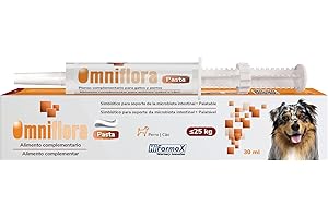 Omniflora Hifarmax - Pasta Palatable 30 ml - Prébioticos y Probióticos para Perros | Suplemento Gastrointestinal Natural | Complementos Alimenticios y Cuidado Intestinal para Perros