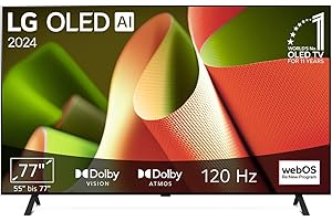 LG OLED77B4ELA TV 195 cm (77 Zoll) OLED Fernseher (α8 4K AI-Prozessor, webOS 24, Dolby Vision, bis zu 120Hz) [Modelljahr 2024]