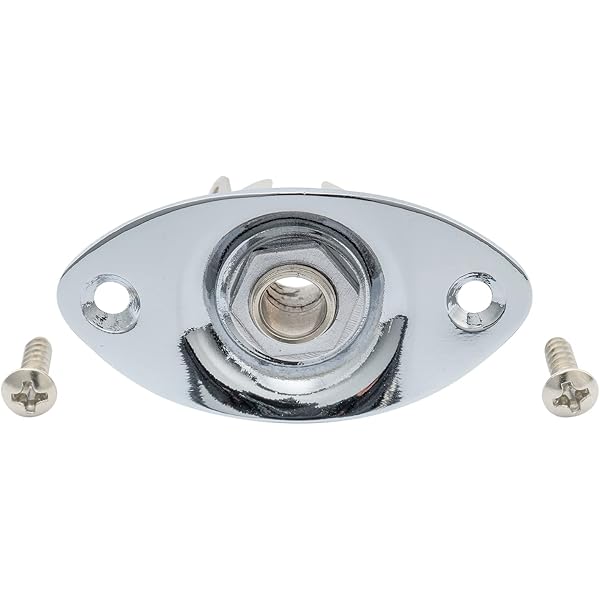 2 Pezzi Piastra Jack Per Chitarra Elettrica - In Metallo, Con Viti, Per Sostituzione - Foto 8