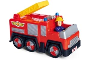 Simba- Sam il pompiere camion Jupiter, 109252505038, +3 anni, 17 cm, con personaggio articolato di Sam, multicolore