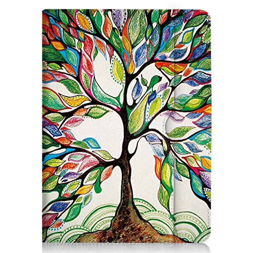 WizFun Folio Hülle Schutzhülle Tasche Case Cover mit Auto Schlaf / Wach Funktion für 9.7 Zoll Apple iPad 9.7 2017 / iPad Air 2 / iPad Air Tablet, LuckyTree - 9