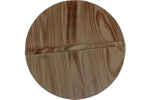 Anwangda Wooden Lid Wok Wood Cover, Round Lightweight Anti Scalding Wood Wok Lid with Handle, for House Cast Iron Wok and Stir Fry Pan(Size:30cm)