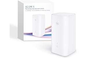 BROVI 5G CPE 5, H155, 5G Router SIM, Wi-Fi 6 AX3000, DL 3600 Mbit/s/UL 500 Mbit/s, 9-dBi-Antenne mit hoher Verstärkung, LAN/WAN-Anschluss, WLAN-Diagnose, Home Broadband Mesh+, 30 Monate Garantie