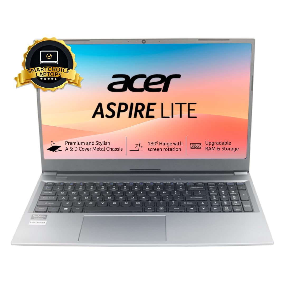 Acer [Smartchoice Aspire Lite AMD Ryzen 3 5300U Premium Thin and Light Laptop (Windows 11 Home/8 GB RAM/512 GB SSD) AL15-41 w
