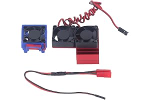 Aluminiumlegering RC-motor Kylflänsfläktsats med Kylfläkt för Slash 4x4 VXL 1/10 Rustler Stampede Hoss Velineon RC Car