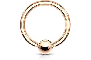 Paula & Fritz® Kolczyk do sutków, stal chirurgiczna, 316L, różowe złoto, wszystkie rozmiary e pozłacane, colore: różowe złoto, cod. GRR-14104