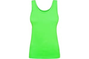 Assoluta Damen Sport Tank Top Shirt in neon Farben grün orange pink gelb