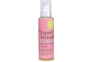 My Expert Midwife Stretch Mark & Scar Cream, Pregnancy & Postpartum Elasticising Serum to Hydrate, Nourish and Sooth, Gentle Relief for Tight, Itchy Skin - 150ml