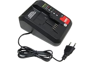 TRADE-SHOP Multivolt Chargeur de batterie LiIon (10,8 V 14,4 V 18 V) Station de charge rapide pour Black&Decker BL4018, BL1318, BL1512XJ, BL2018, BL1518, BL5018, BL1114, BL1314, BL1514, LB16, LBXR16, LBXR16,