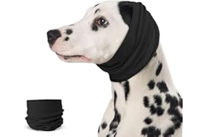 LuckyOpt Hundeohrenschützer, weiche warme Hundeohrenschützer, Hundeschnauze Ohrenschützer für Angstentlastung Lärmschutz Pflege Dusche, Welpe und Katzen Hundeohrenschützer (Schwarz)