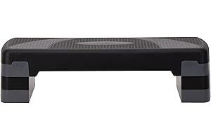 U can - Banco Step Ajustable 2 Niveles 9.5 cm y 15 cm | Plataforma de Ejercicio Antiderrapante para Cardio, Pilates, Aeróbicos y Fitness | Soporta 300 kg | Ideal para Casa y Gimnasio