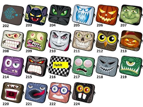 ©art&cherry Designer Laptoptasche Notebooktasche in 15 Zoll auch in 10 Zoll / 13 Zoll /14 Zoll / 17 Zoll erhältlich Sleeve Neopren Schutzhülle Netbook Tablet Cover Hülle Ipad 212 - 2