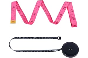 Mynoozi Maßband Körper, Weiches Körpermaßband, Einziehbares Maßband Körper Schneidermaßband Measuring Tape zum Messen von Länge, Brust, Taille usw(2 Stück)